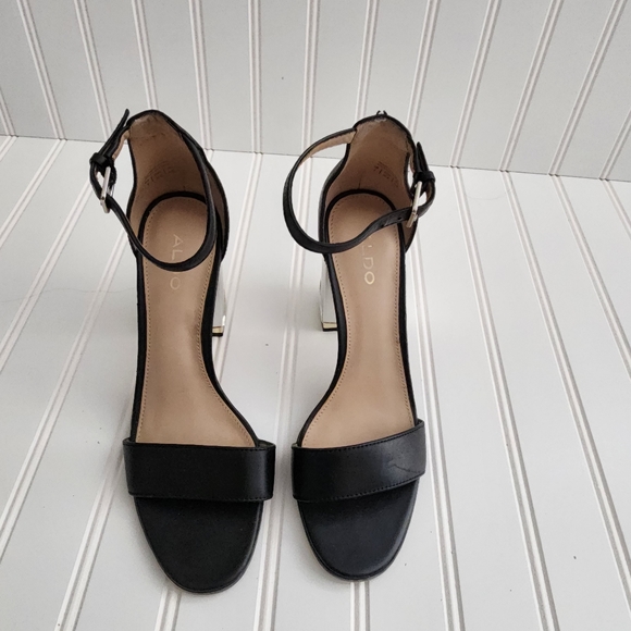 ALDO Black Metallic Heel - Size 7 - Picture 5 of 15